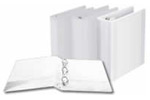 WHITE, 3.0" "Angle D RING" showcase binders (8 per ctn)